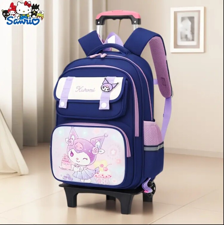 VW5631022 Mor Sanrio okul sezonu hediyesi şirin Kulomi baskılı sağlam ve dayanıklı omuz