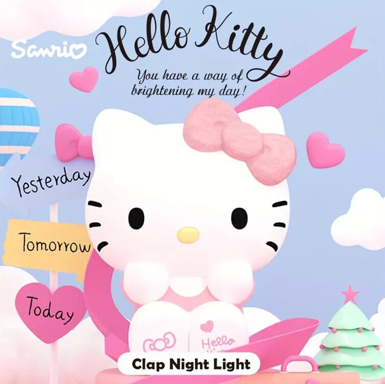 RJ188284 Merhaba kedicik Sanrio Hello Kitty Gece Lambası Sevimli Stil Silikon Yumuşak