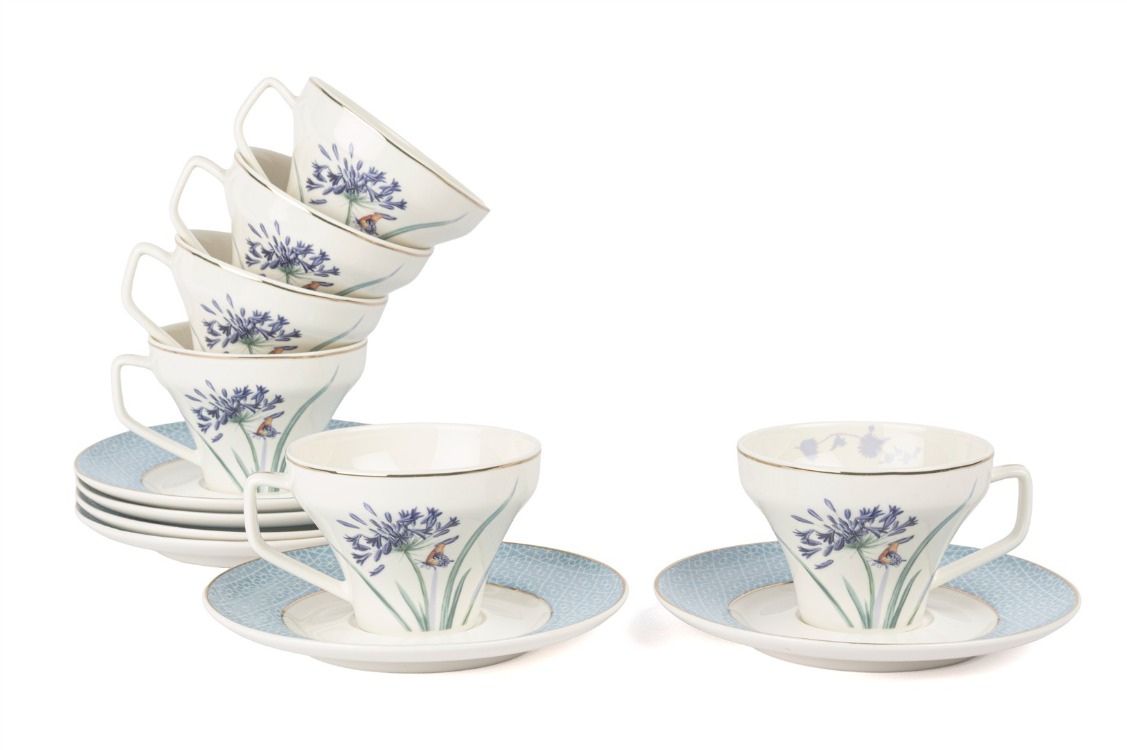 P038.134928 Lavender Flutter 2Lİ Kahve Fincan Seti 90cc BUTİK MUTFAK
