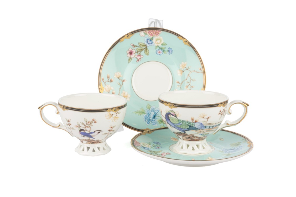 P405.141407 Pluma Mavi 2li Kahve Fincan Takımı 90ml Butik Mutfak