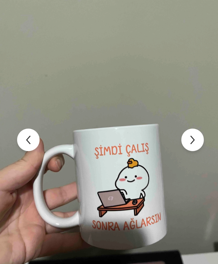  A125019103 Şimdi Çalış Sonra Ağlarsın Baskılı Kupa Bardak 1 Adet