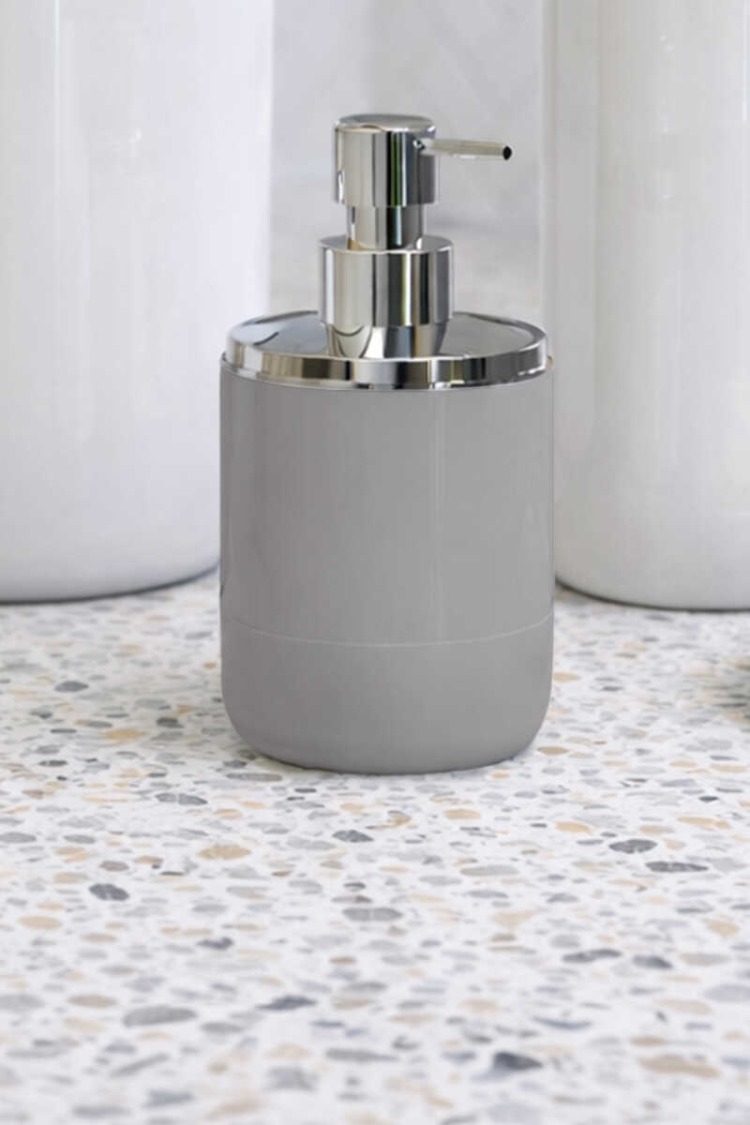 M-SA06-07-P Lima XL Sıvı Sabunluk - Gri & Krom BANYO