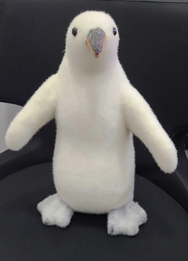PAPGT-5091-35 Beyaz Büyük Yılbaşı Noel Kış Yeni Yıl Penguen 1 Adet