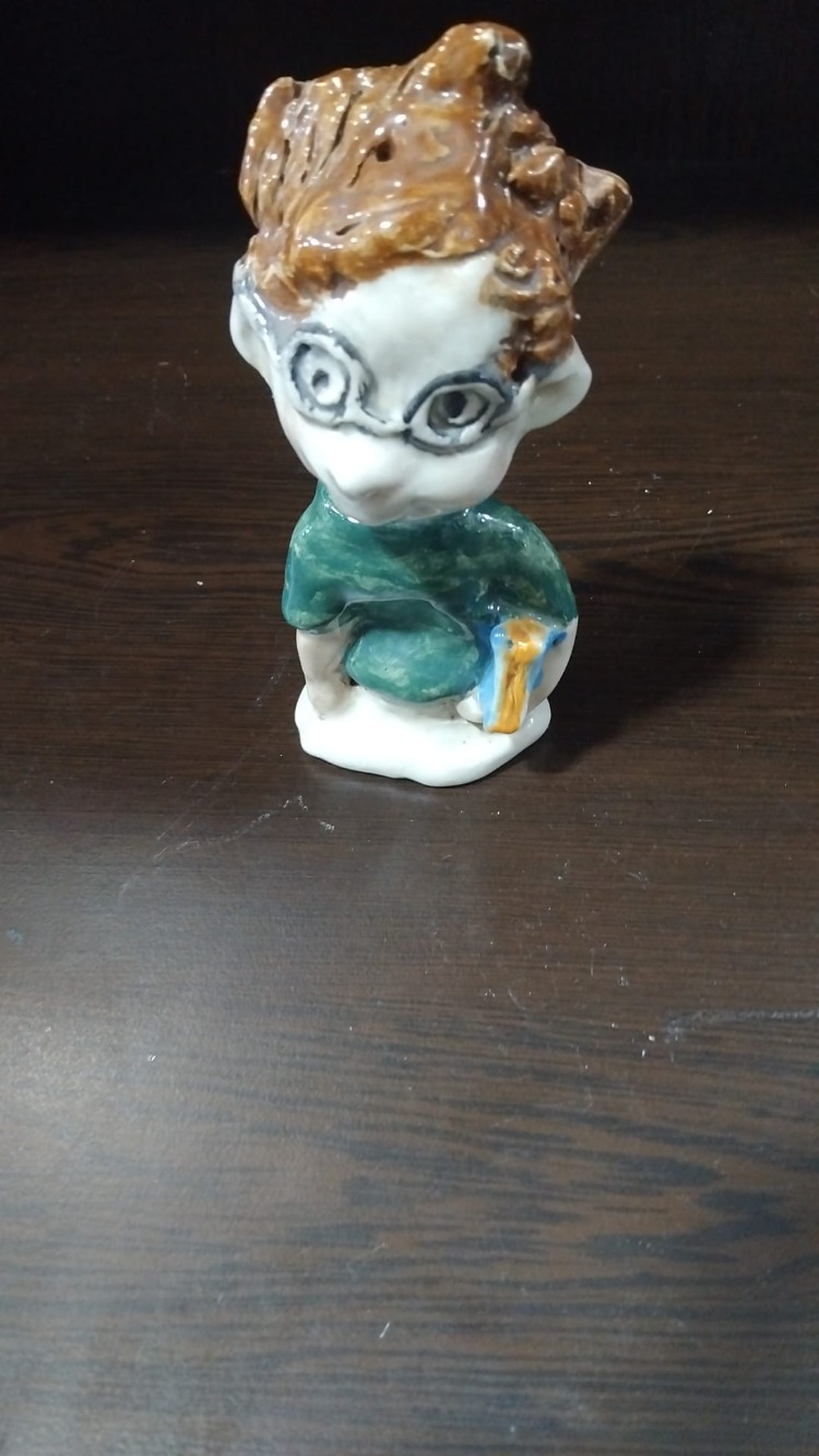 A130307032026 el yapım seramik biblo 6X14CM 1 adet
