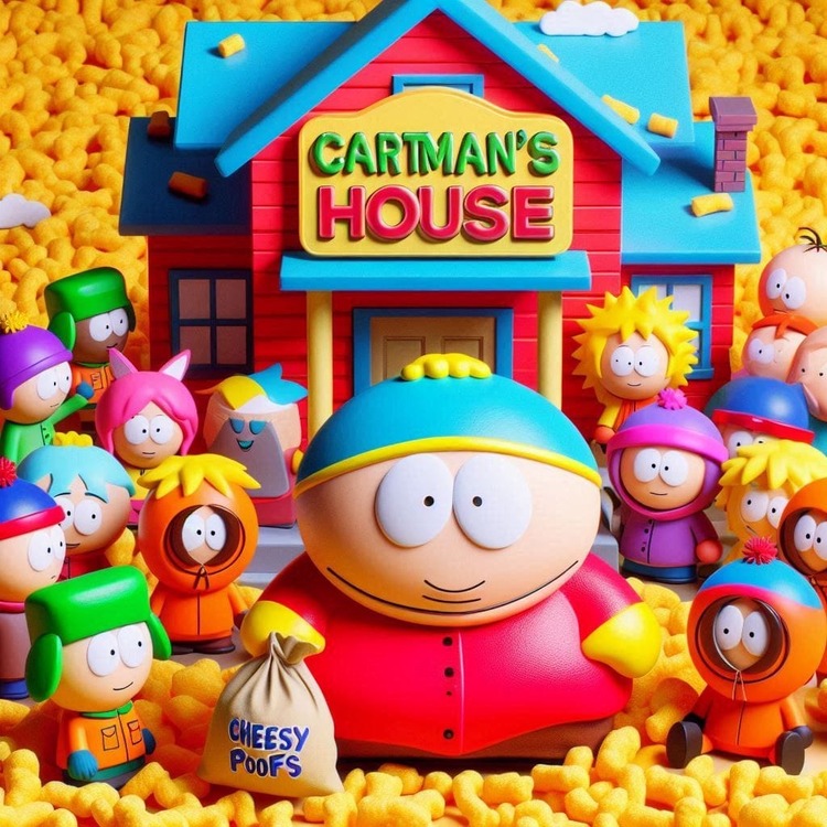 A61226 Eric Cartman South Park Güney Parkı El Yapım Mini Figür Biblo Şeker Hamurundan 1 Adet