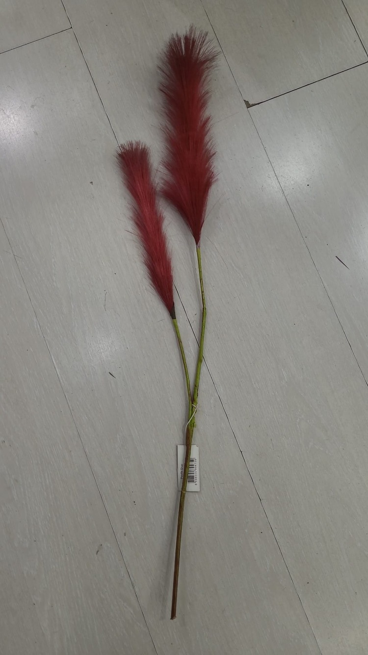 P264.894759 İkili Yapay Çiçek Tüy 75cm Roven Kırmızı Pampas 1 Adet