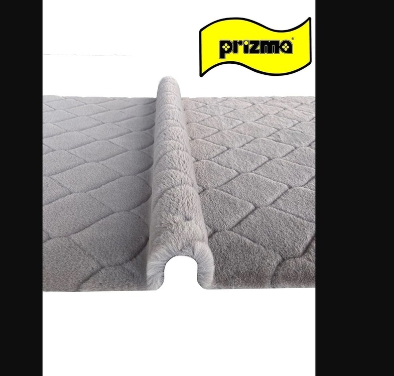 CD006 Phome Tüylü Desenli Yumuşak Halı Comfort Diamond No:2 | Gri 75x110cm 1 Adet