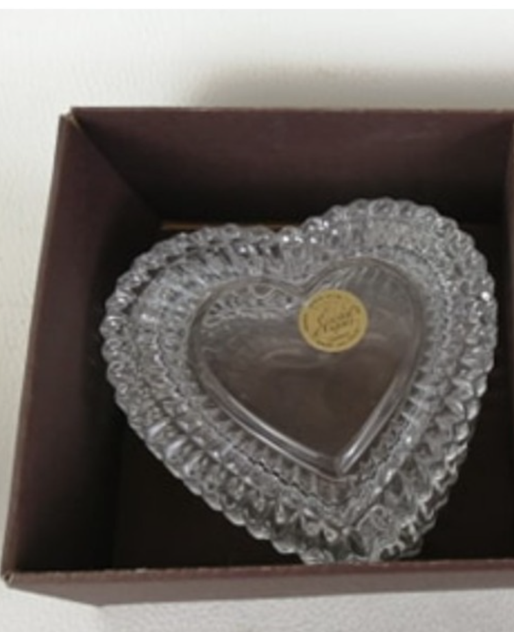 A9053991 Cristal d'Arques France Coeur Kalp Collection Genuine Lead Crystal 1 Adet