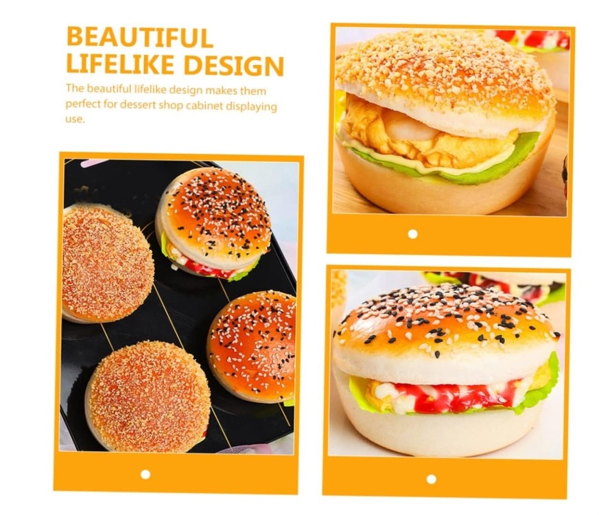 AB0C6YRGYT3 Better Yapay Hamburger Karides Salatalık Haşhaş Oyuncak 1 Adet