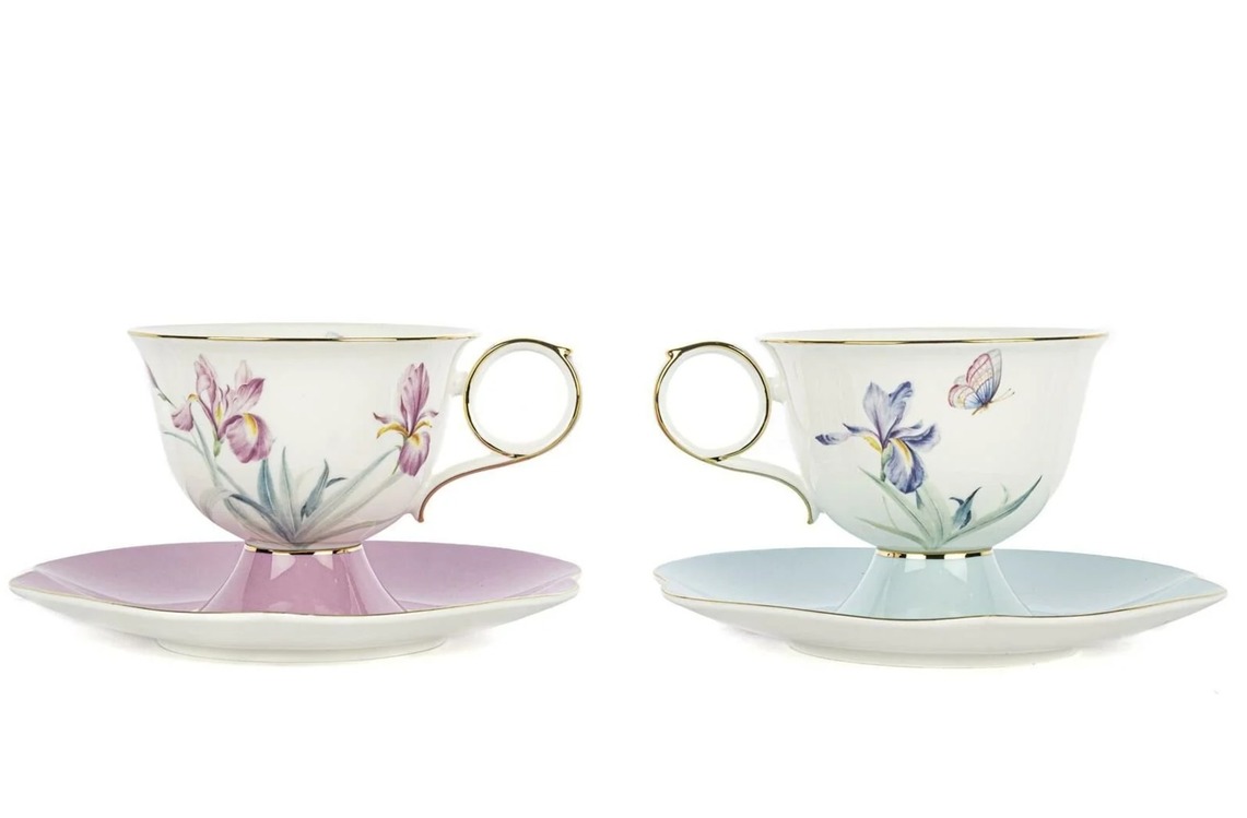 P367.389413 Lilyum 2'li Çay Fincan Set 250cc Butik Porselen Mutfak Sofra