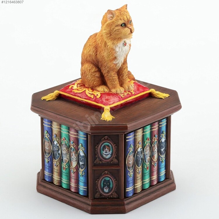 WU78212AA Veronese Wise Hayvanlar Alemi Kütüphaneci Kedi Biblo Hediyelik 1 Adet