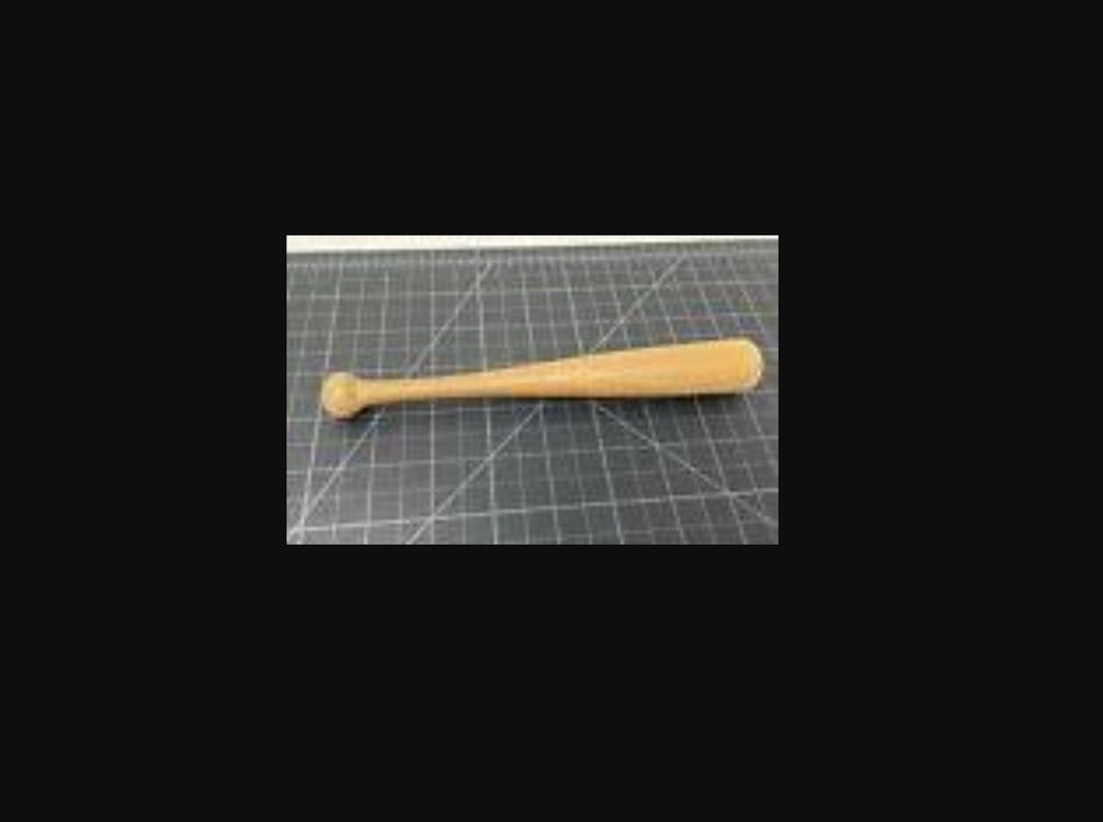 A2524 52cm Açık Kahverengi Beyzbol Sopa Ahşap Dik Durabilen Dekor Top Başlı 1 Adet