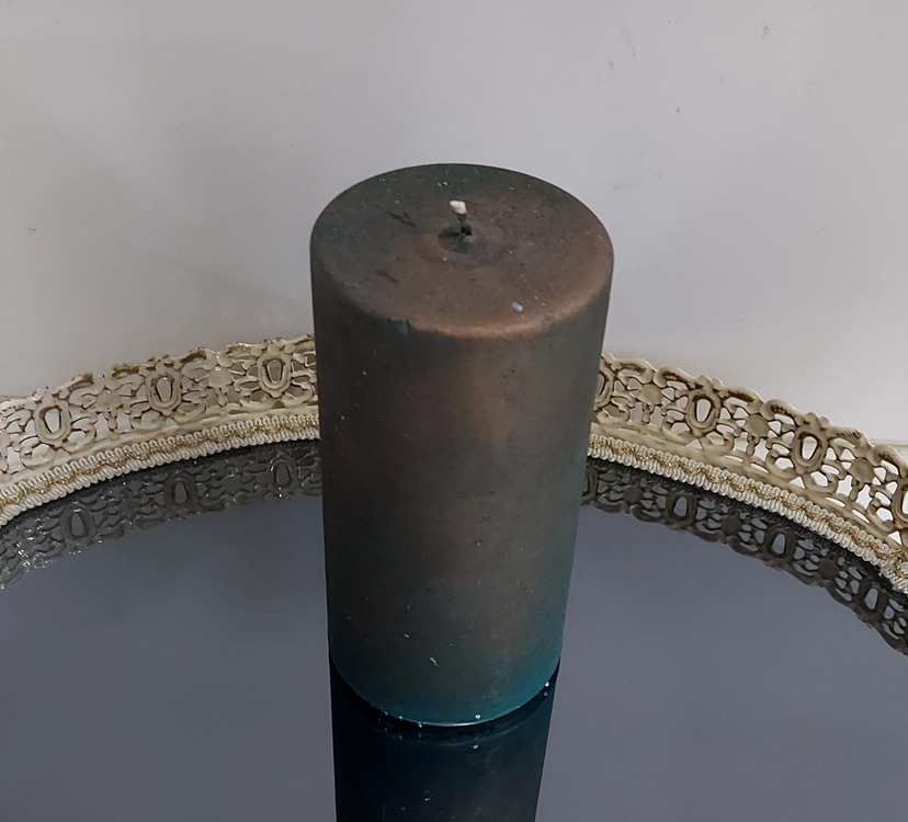 AG-200-S Yükseklik 15cm Çap 7cm Silindir Gerçek Mum Fitilli Koyu Renk 1 Adet