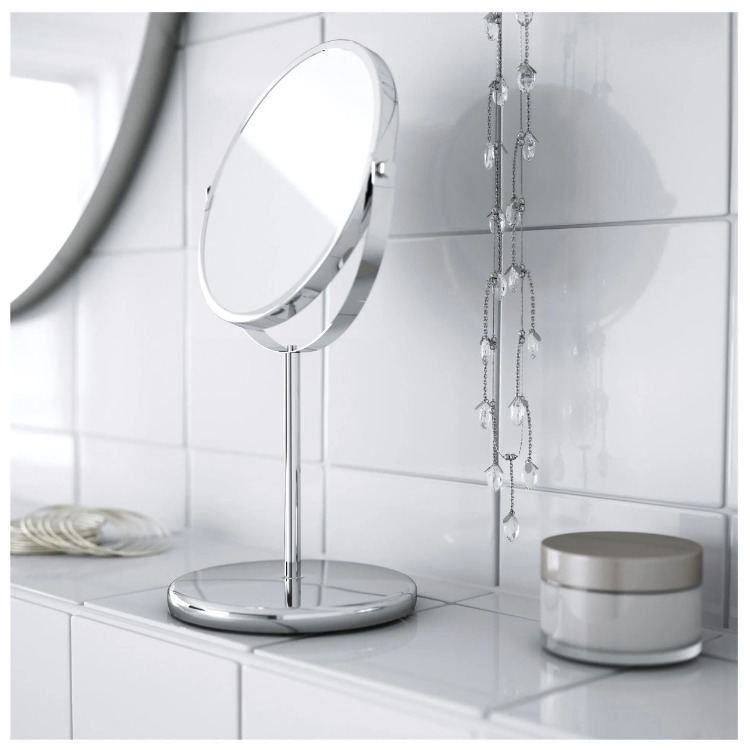 245.244.85 makyaj aynası , paslanmaz çelik, 17 cm banyo aksesuarı ürün