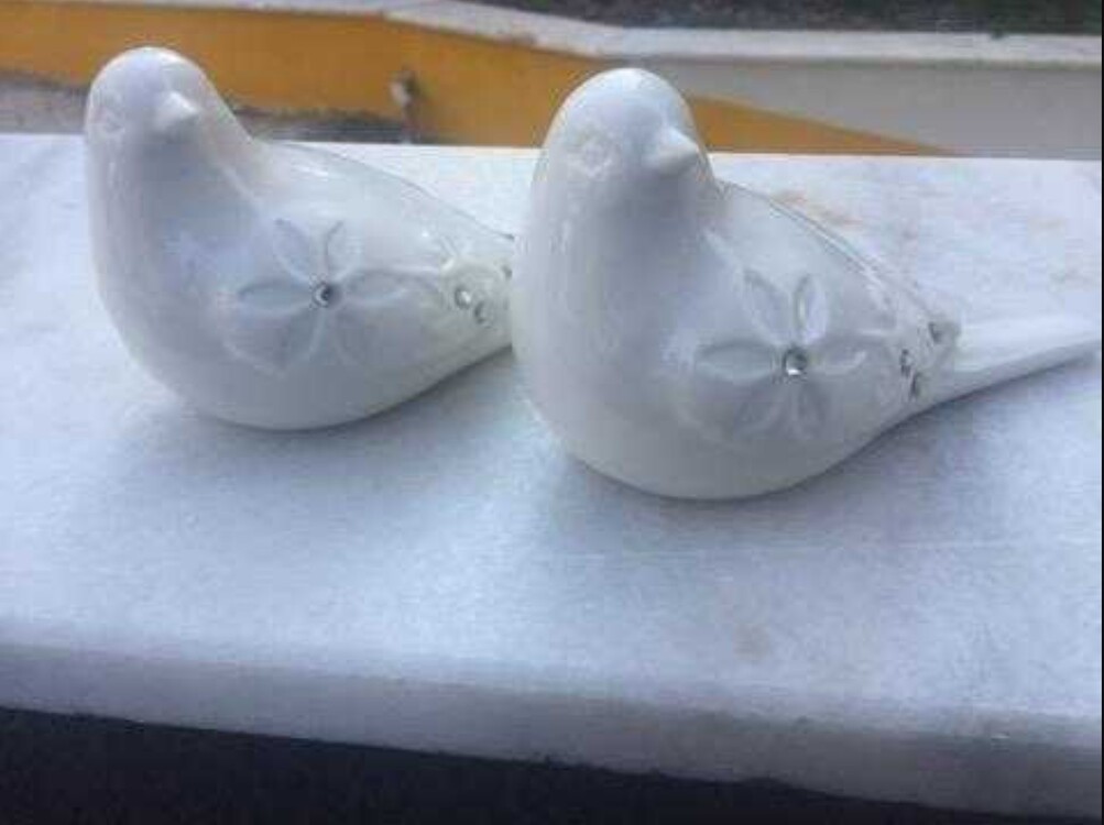 B41f90 Beyaz Porselen Kuş Biblo Figür Obje Ev Sanat Dekorasyon 1 Adet