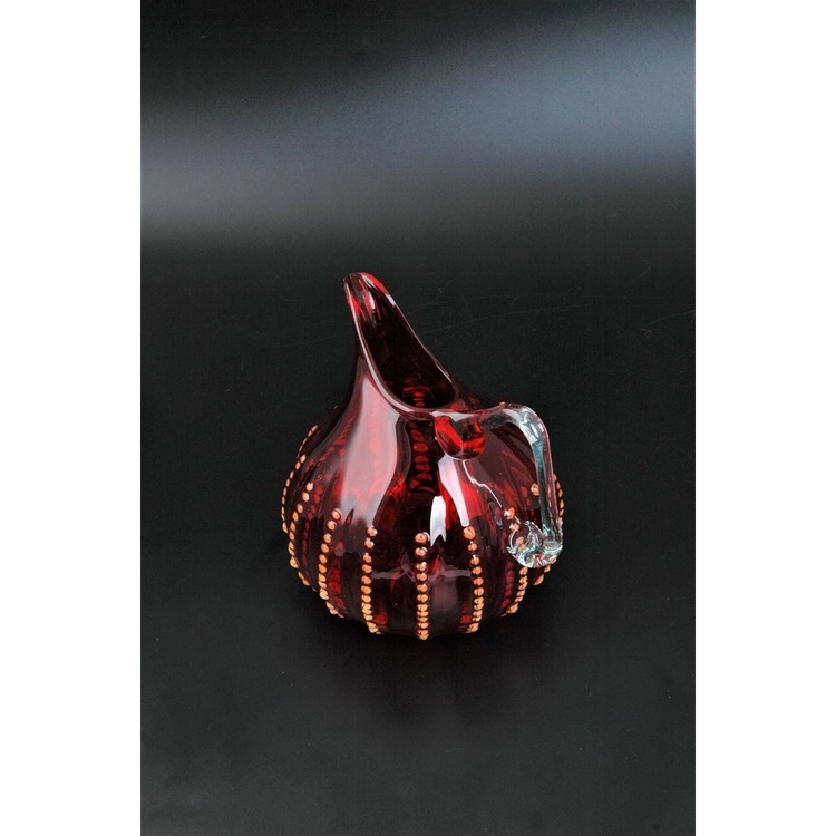 EGSURR Sofra İçin Sunum El Yapımı Cam Eğik Sürahi Dekoratif 15x15x12cm 1 Adet Rastgele Renk