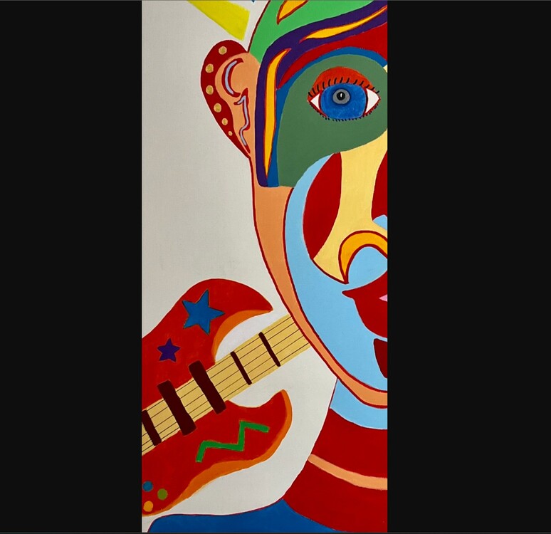 18421052025 Taklitçilik 2023 İspanya Tuval Üzerine Akrilik 78x60cm Pop Art