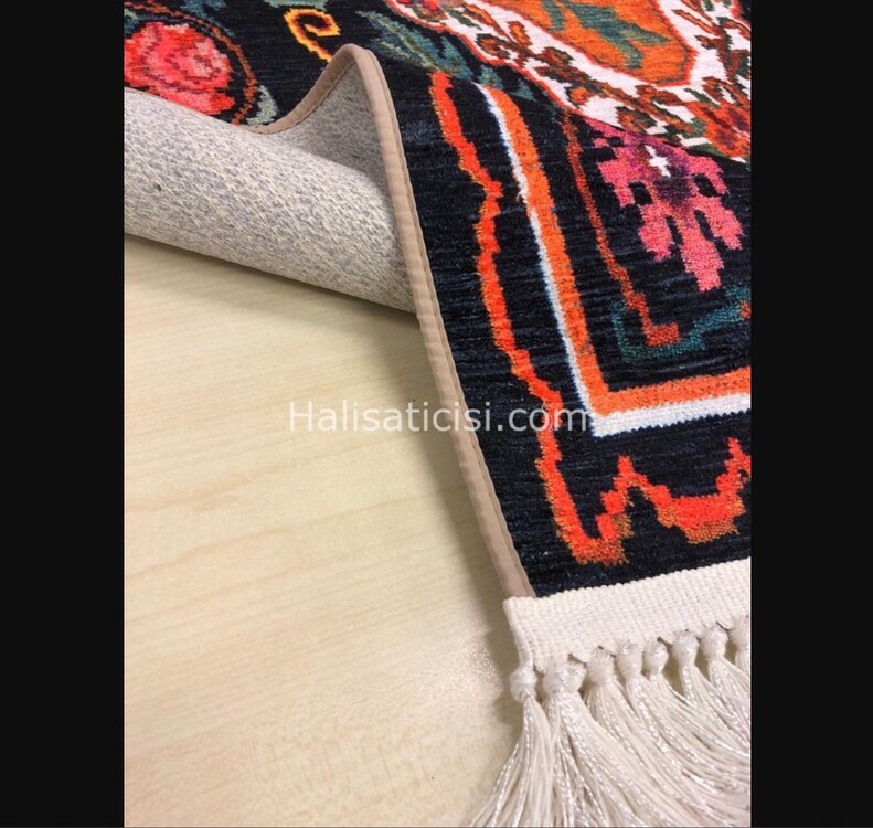 V-6009 Vintage Halı 80x150cm Kilim Kaymaz Tabanlı Dekoratif 1 Adet