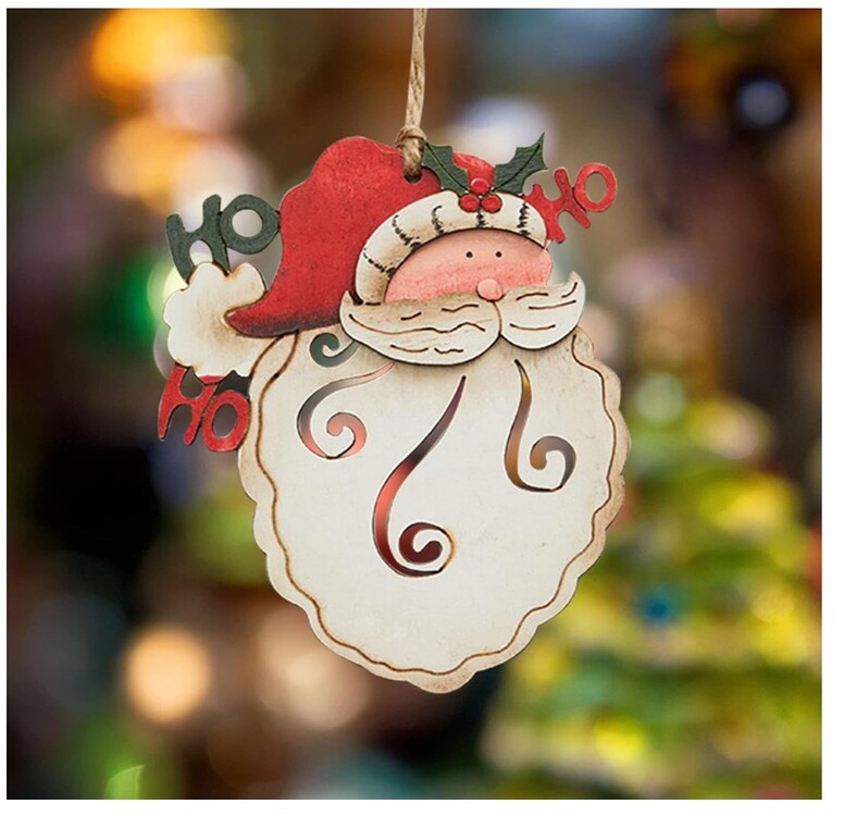 AB0DGNV5JJY El Sanatları İçin Küçük Noel Baba Asılı Süs Ağaç İçin Ev Dekorasyon 1 Adet