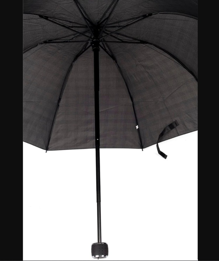 RW-023002  High Quality Umbrealla Siyah Ekose Unisex Şemsiye Manuel Katlamalı Çanta Tip Rüzgar