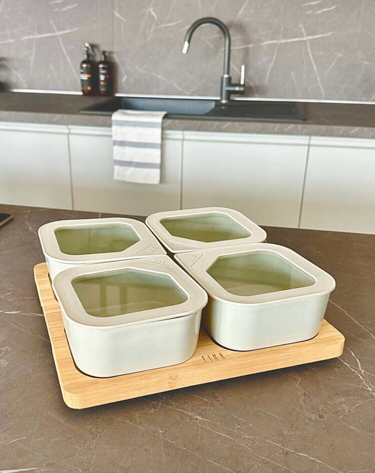 D-NEOBRK-01 Neoflam Fika One 4'lü Kahvaltı Mutfak Set Bej İskandinav Tasarım 1 Adet