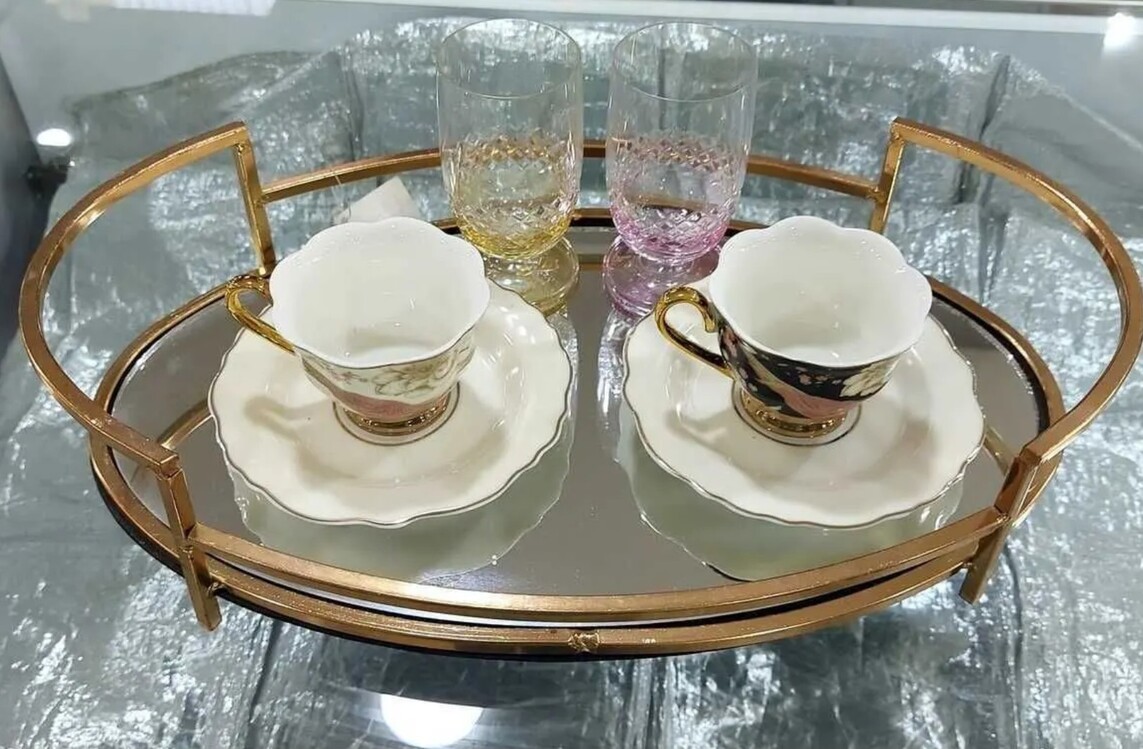ABASIKRENKLIBOHEMIA Bohemia Kristal Yuvarlak Kahve Yanı Su Bardak Rastgele Renk 1 Adet
