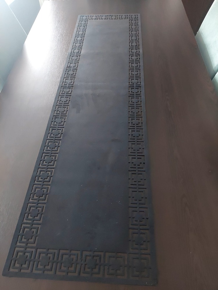 E6741098 Runner 125x35cm Suni Deri Arkası Süet Ev Dekorasyon 1 Adet
