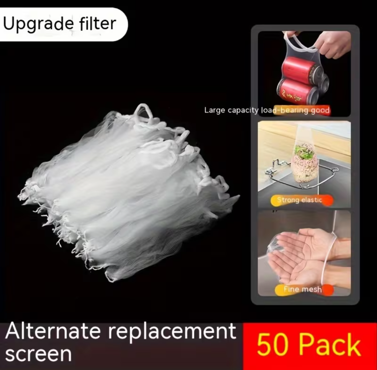 MN208618 50 adet filtre ekranı 304 Paslanmaz Çelik Üç Yollu Filtreler Lavabo Filtre Torbaları