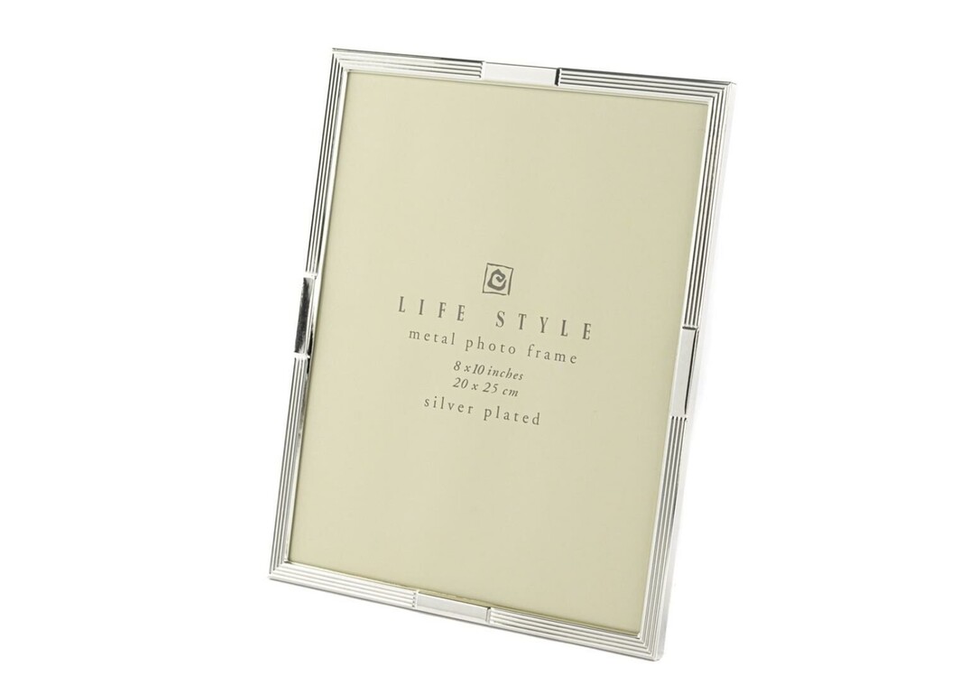P158.391287 Gümüş Metal Çerçeve 20x25cm Dekoratif Hediyelik Life Style Photo 1 Adet