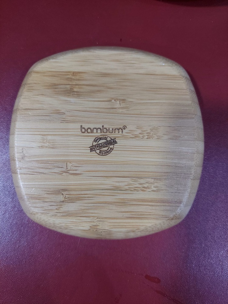 B2502 Bambu Silva 6'lı Kare Çay Tabak Çerez Kase 10x10x1,6cm Tiryaki Özel Tasarım