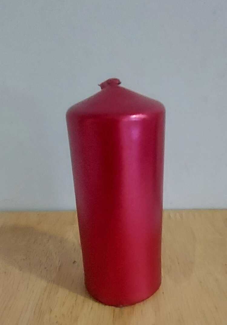 A1000209318 Uzun Kırmızı Gerçek Bar Mum Dekoratif Ev Obje Dekorasyon 1 Adet
