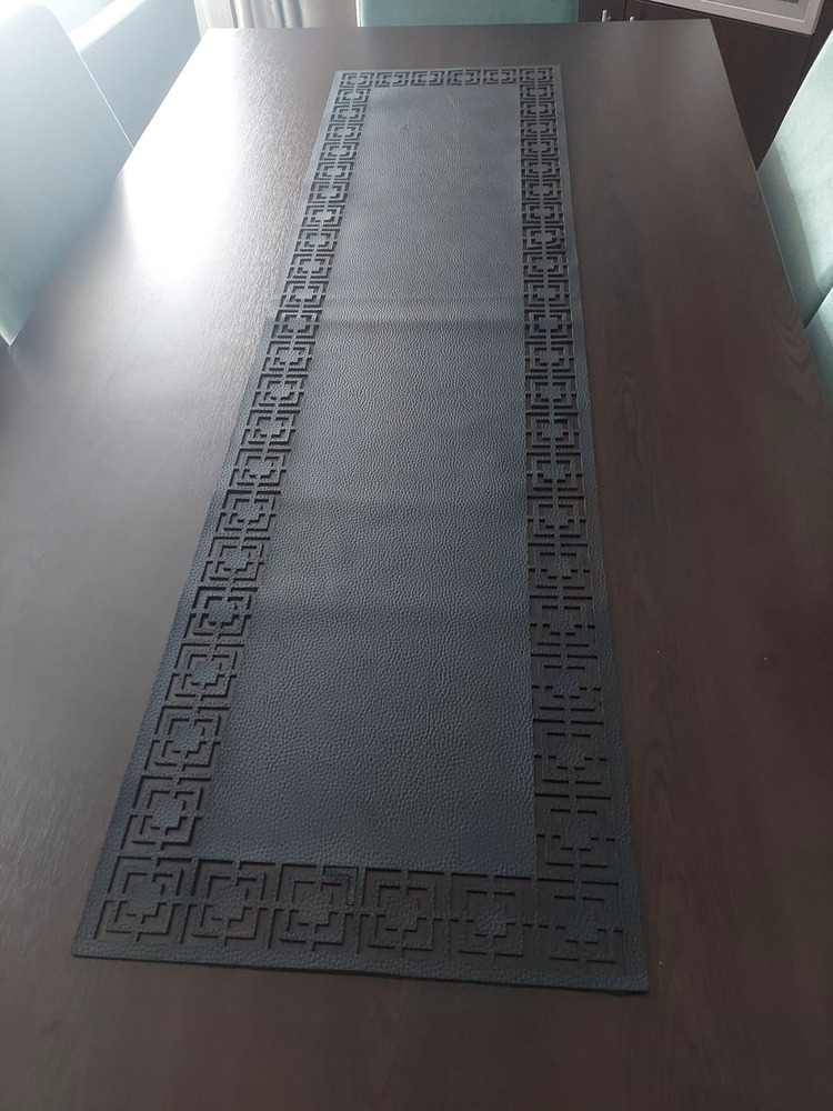 E6741098 Runner 125x35cm Suni Deri Arkası Süet Ev Dekorasyon 1 Adet