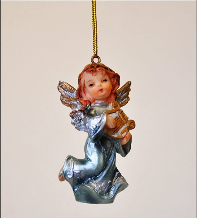 B89651 Asılan Melek Koyu Kahverengi Biblo Dekoratif Obje Ev Dekorasyon 7x3,5cm 1 Adet