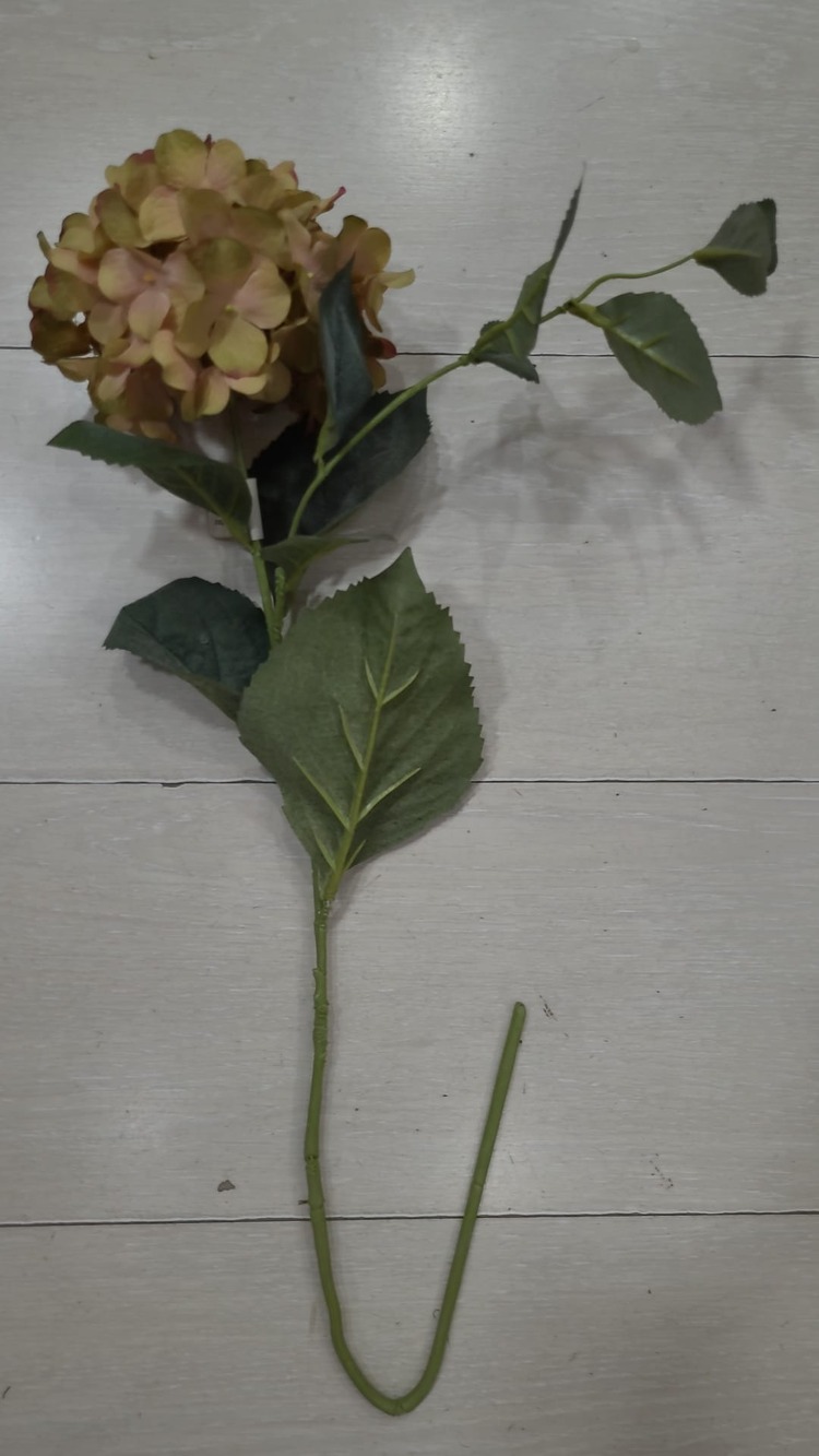33-1722 Yapay Çiçek Ortanca Hyrangea Spray Leaves 31inch Pink Green 1 Adet