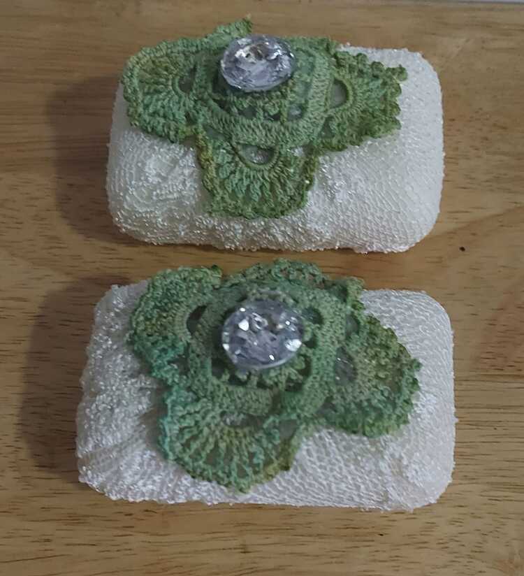 ADFWjVb Küçük El Yapım Süs Kokulu Banyo Dantelli Sabun Maksimum Keyif Estetik Mutluluk 1 Adet