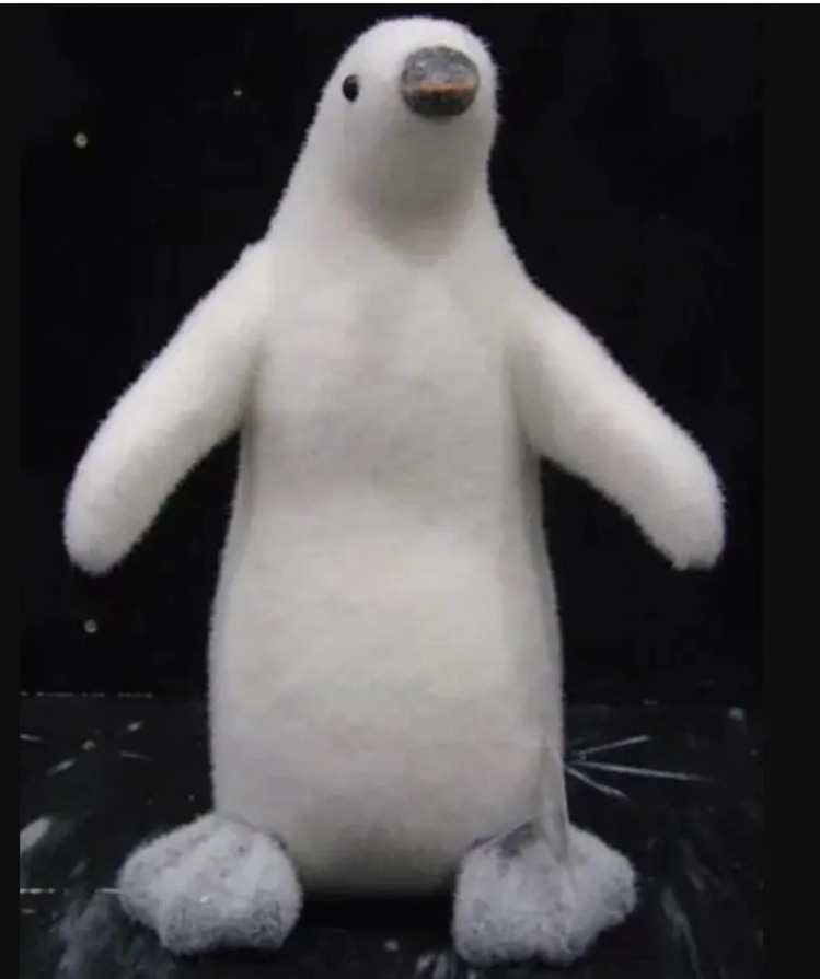 PAPGT-5091-35 Beyaz Büyük Yılbaşı Noel Kış Yeni Yıl Penguen 1 Adet