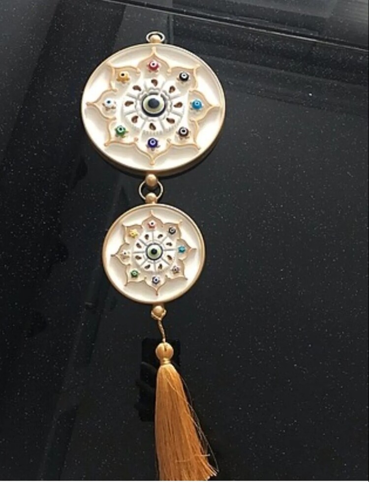 p-73852254 EVILEYE İkili Nazarlık Füme Gümüş Home Dekoratif Ev Ofis 