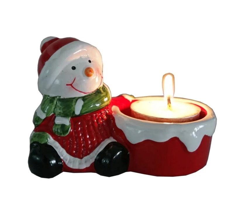 AGP-2917 Giftpoint Noel Yılbaşı Poliserin Mumluk Tealightlı 10cm 1 Adet