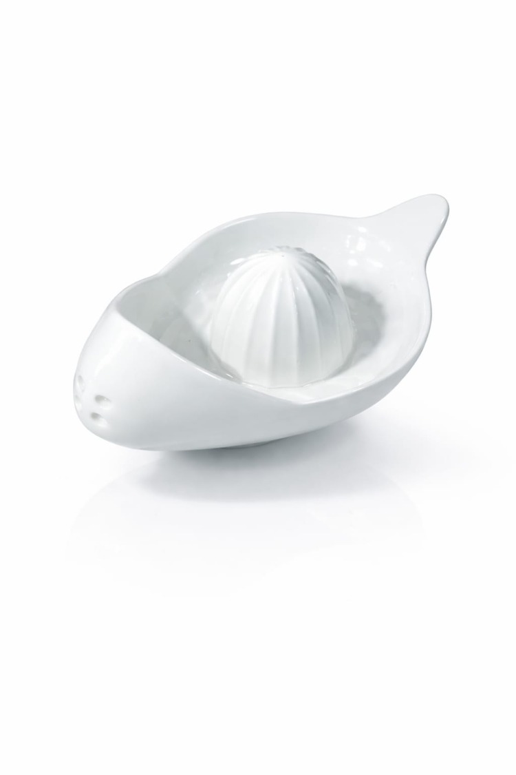 191627012026 Porselen Limon Sıkacağı Süzgeçli Limonluk 16x10 cm