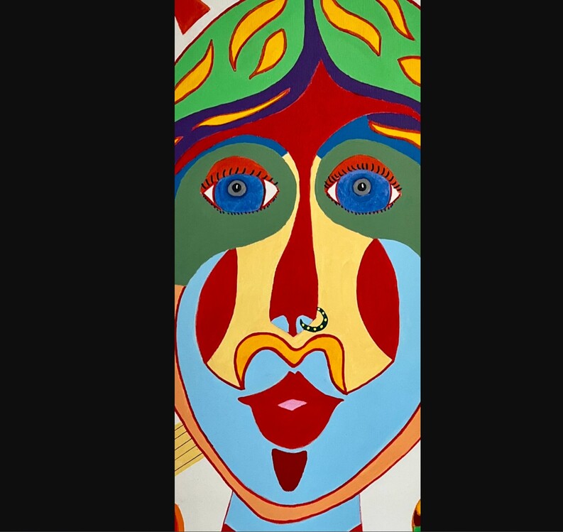 18421052025 Taklitçilik 2023 İspanya Tuval Üzerine Akrilik 78x60cm Pop Art