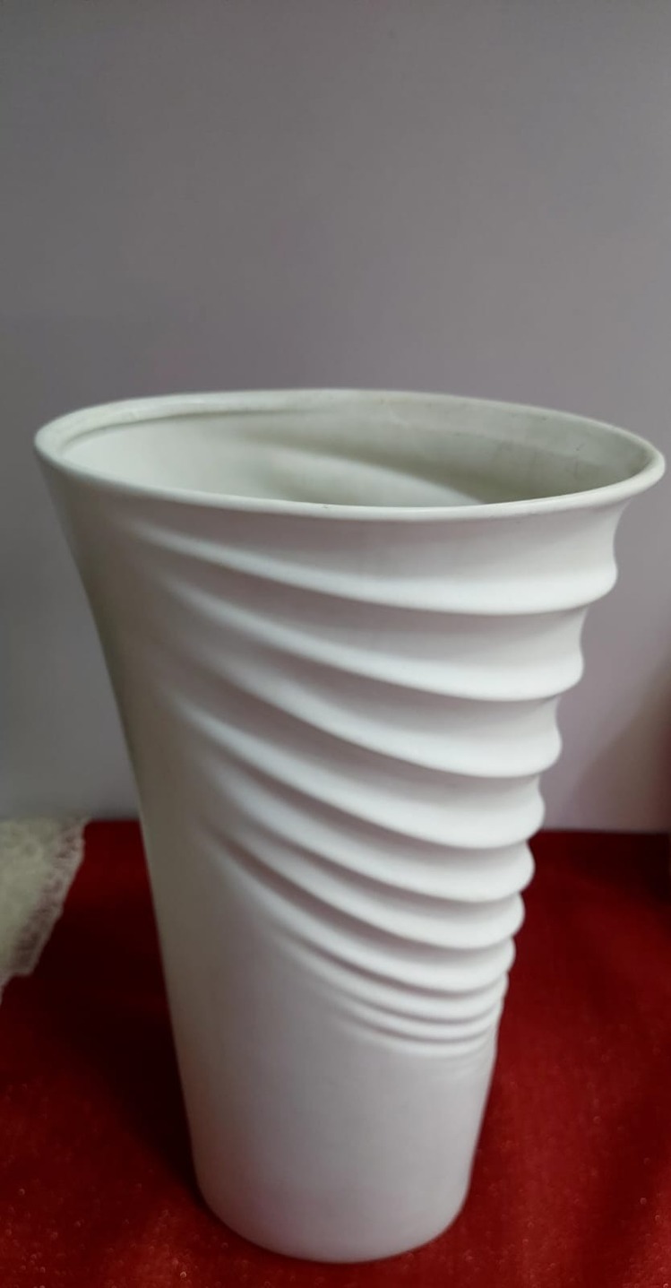 OH127-8721-H Vazo Burgu 37cm Beyaz The Mia Life Concept Çiçeklik 1 Adet