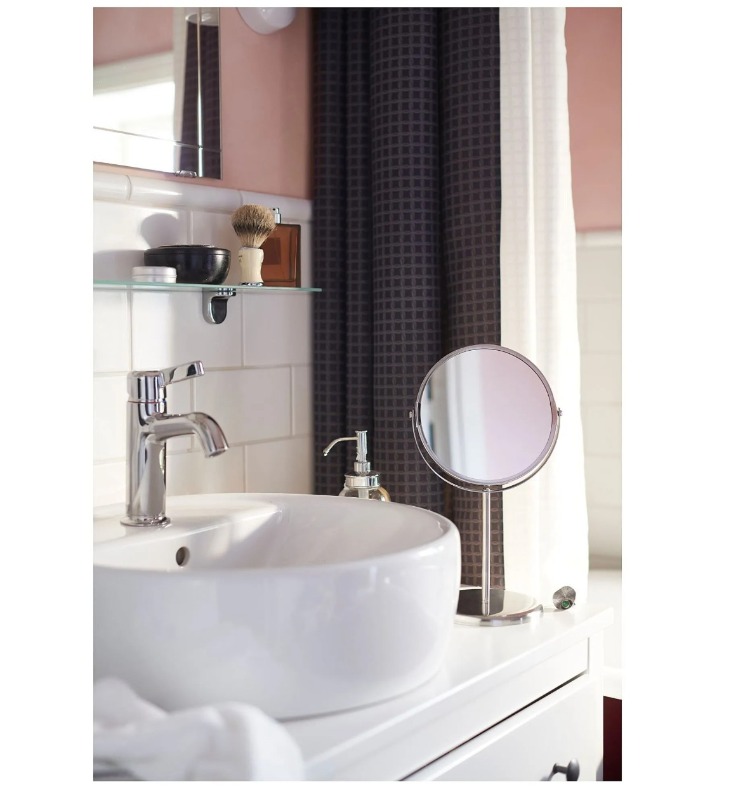 245.244.85 makyaj aynası , paslanmaz çelik, 17 cm banyo aksesuarı ürün