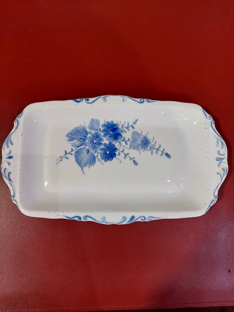 B053623 Beyaz Porselen El Boyama Türk Kahve Fincan Tepsi 2 Kişilik Set