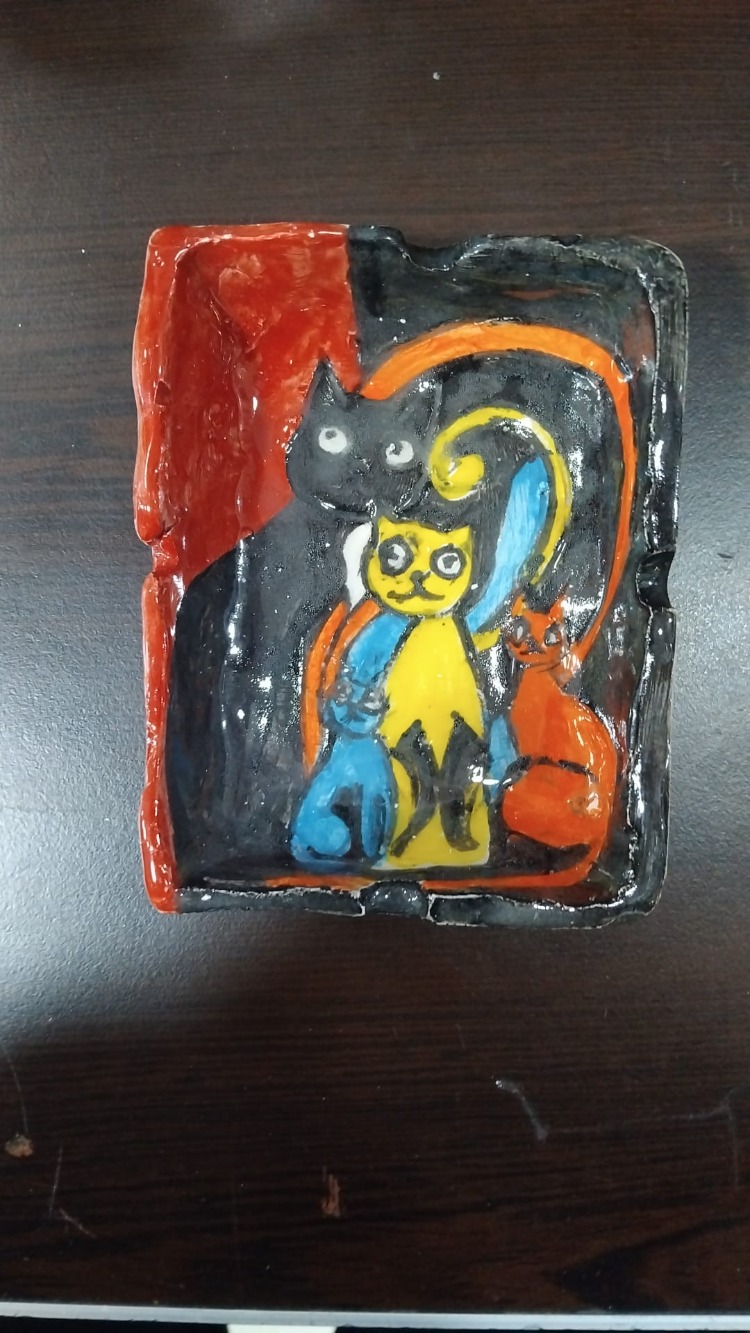 F0603202620207 9X12CM Küçük küllük Seramik El Yapımı 1 Adet