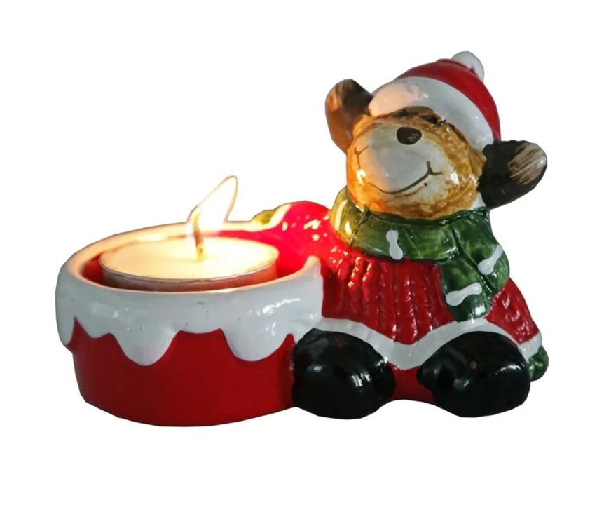 GP-2917 Giftpoint Noel Yılbaşı Poliserin Mumluk Tealightlı 10cm 1 Adet