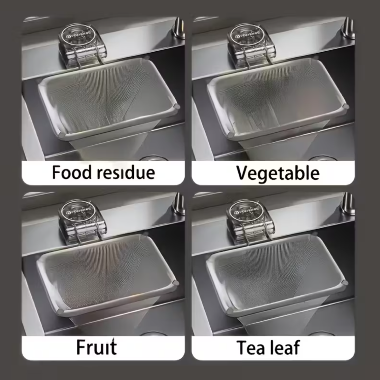 DA1498675 1 adet Raf Güçlü Emişli Mutfak Lavabo Filtresi + 100 adet Filtre Ağı / Yarı Saydam