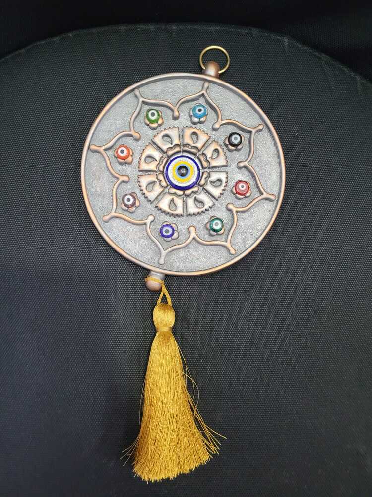 462505 EVILEYE Tekli Nazarlık Bakır Evileye Home Dekoratif Büyük Ev Ofis Dekorasyon 15cm 1 Adet