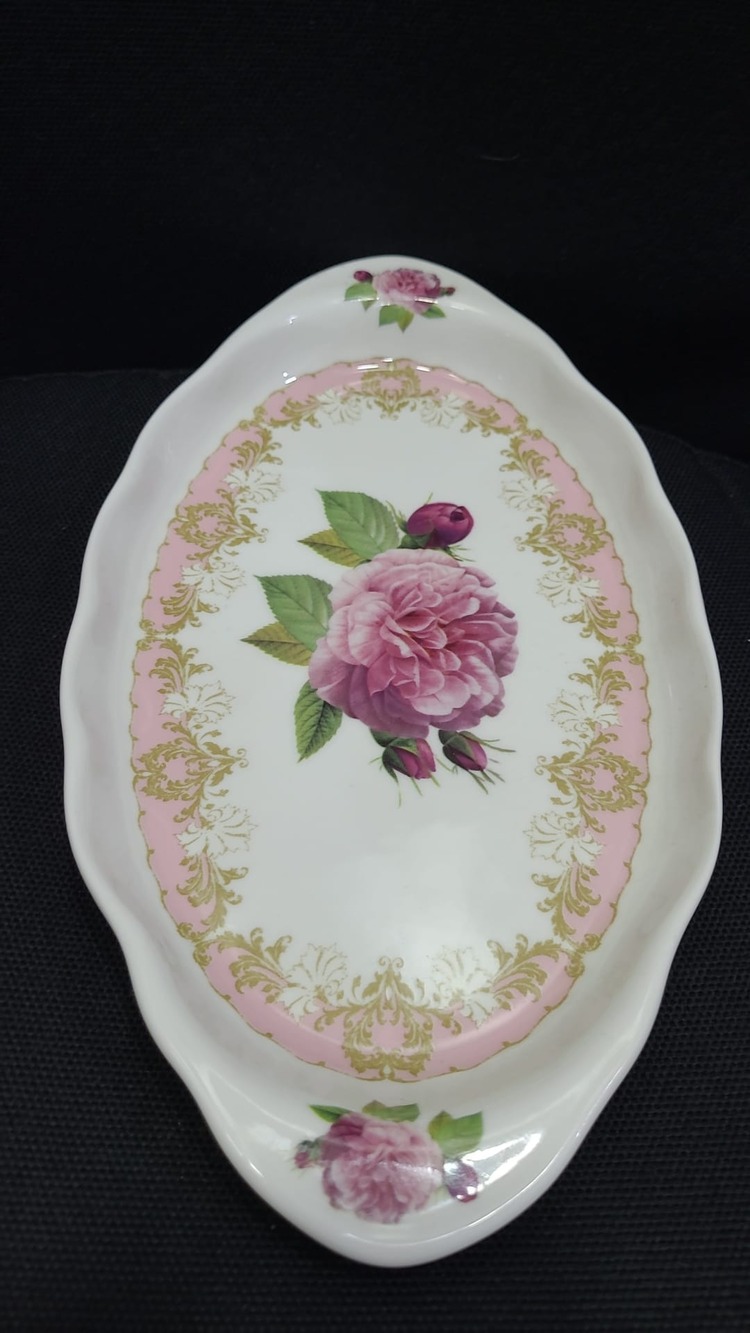ENG-RK079 Roy Kirkham 2012 England Fince Bone China Vintage Rose Tepsi 1 Adet