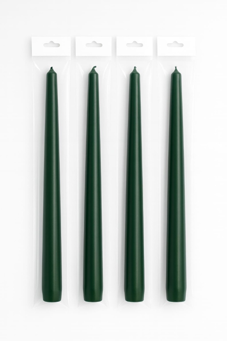 A8682998843443 Candle Tapered Yeşil Şamdan Mum Türkiye Horizon 26cm 1 Adet