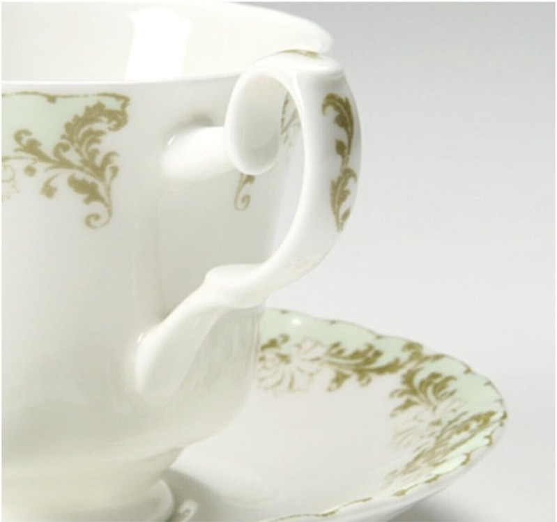 2LI092000000906 Roy Kirkham Vintage Rose Porselen 2'li Standart Çay Fincanı Seti Fine Bone Chin